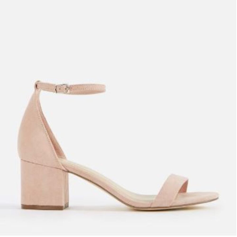 NEW! JustFab Sanoura Heeled Sandals in Blush size 8